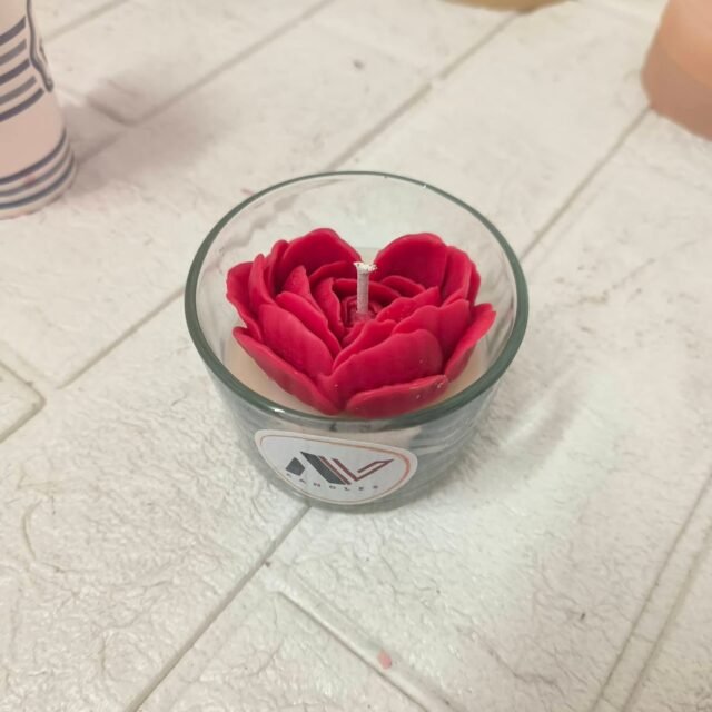 Rose Petal Flower Candle WIth Rose Fragrance ... Order On Whashapp 9054747875 Ya Amazon.in. #valentine #valentinegift #rosé #candlesofinstagram