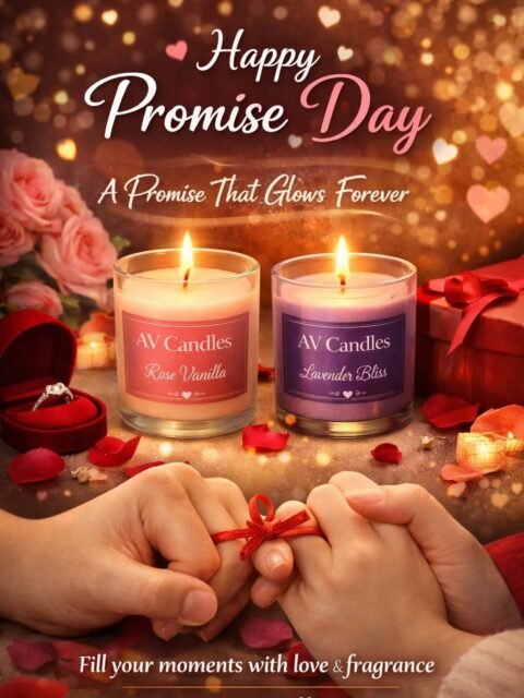 On this Promise Day, we promise to fill your moments with love, warmth, and soothing fragrance. 💕🕯️
Because some promises are best felt, not spoken.
#PromiseDay #AVCandles #LoveThatGlows