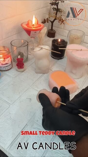 SCENTED CANDLE | #teddybear  blind lady candle |  bridal dress candle | #candle #scented #trending