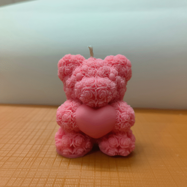 Love Rose Teddy Candle