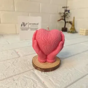 Heart In Hand Candle