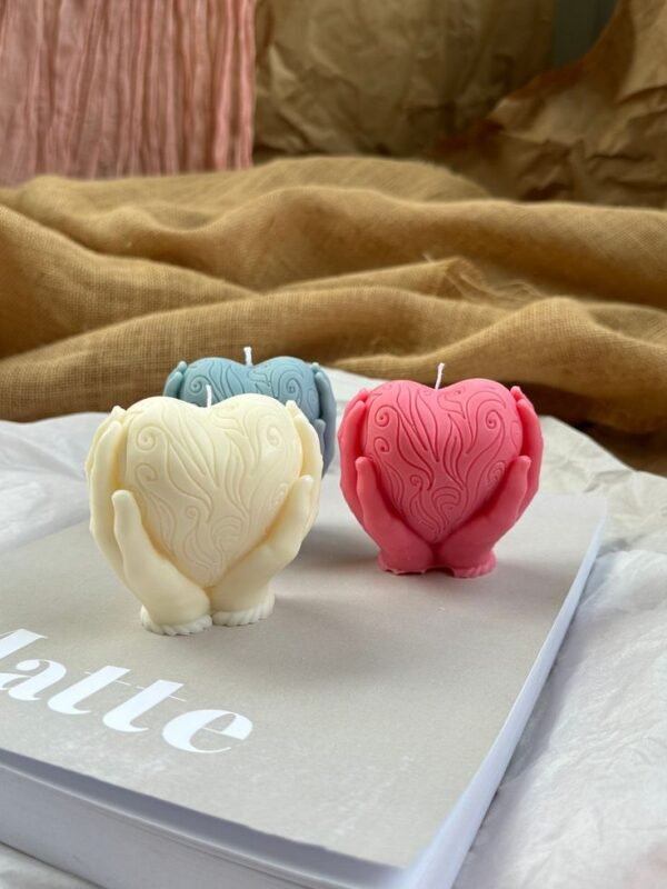 Heart In Hand Candle