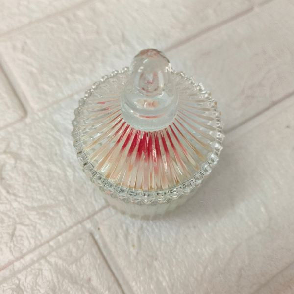 Crown Crystal Glass Candle