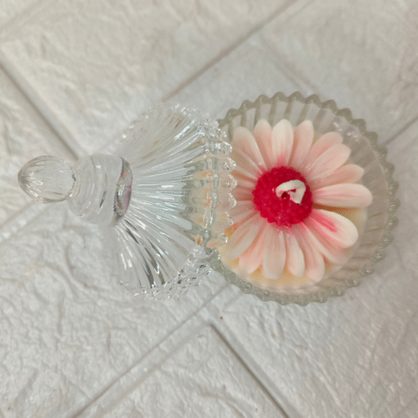 Crown Crystal Glass Candle
