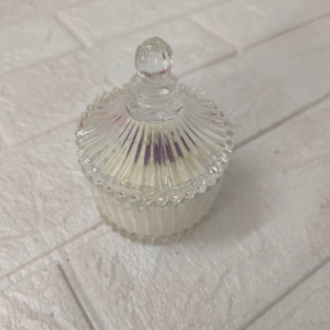 Crown Crystal Glass Candle