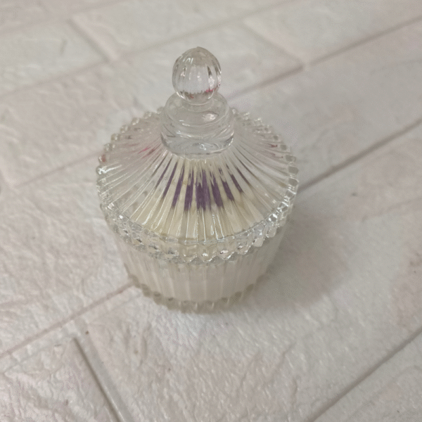 Crown Crystal Glass Candle