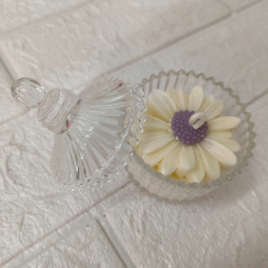 Crown Crystal Glass Candle