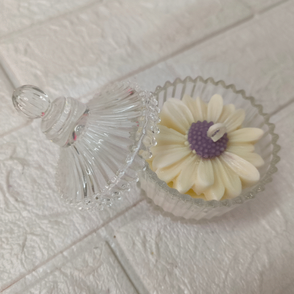 Crown Crystal Glass Candle