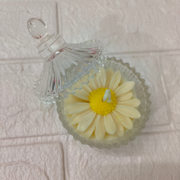 Crown Crystal Glass Candle