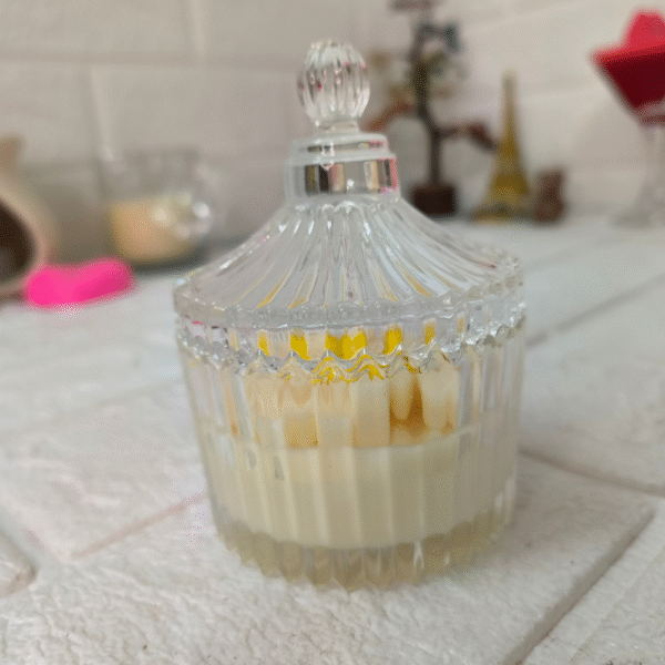 Crown Crystal Glass Candle