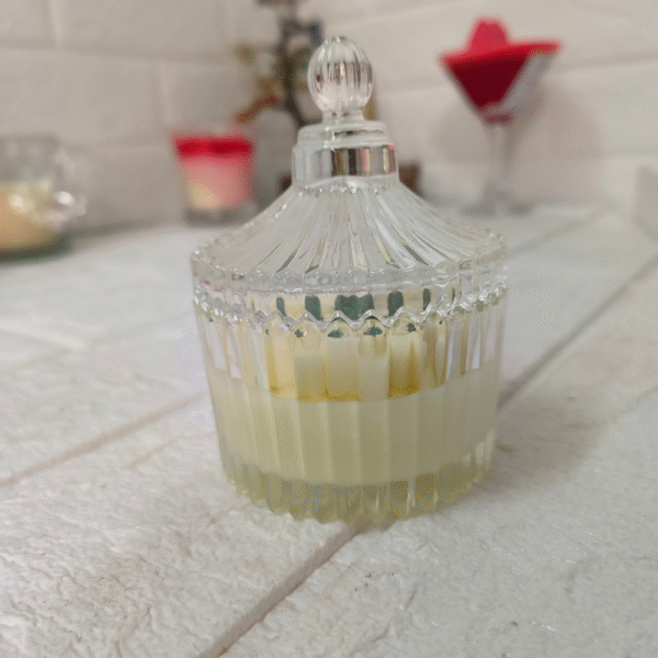 Crown Crystal Glass Candle