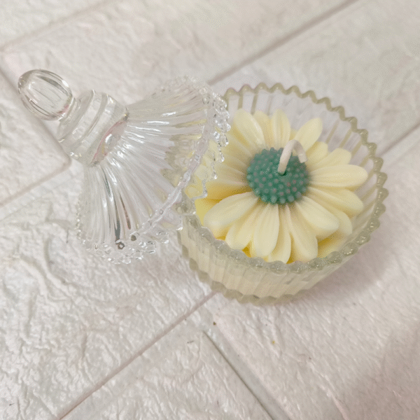 Crown Crystal Glass Candle