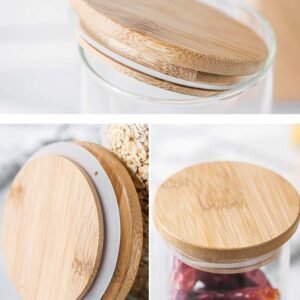 Glass Jar With Bamboo Lid Food Storage Container