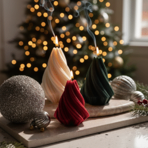 Spiral Cone shaped Christmas Tree Candle