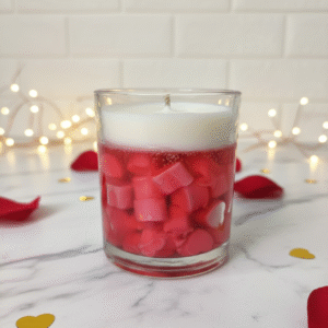 Heart In Glass Jar Candle