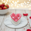Strawberry Heart Shape Cake Candle