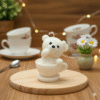Teddy With Cup Candle