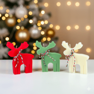 Reindeer Christmas Candle