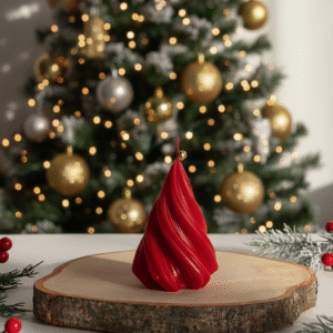 Spiral Cone shaped Christmas Tree Candle