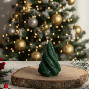 Spiral Cone shaped Christmas Tree Candle