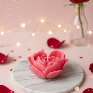 Rose Petal Flower Candle