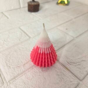 Scented Ribbed Christmas Tree Candle