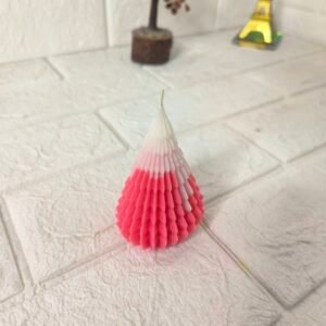 Scented Ribbed Christmas Tree Candle